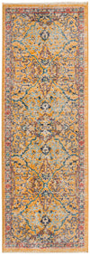 Seville Stripes Collection Area Rug -  Malaga (Yellow) Runner Yellow  lifestyle 6