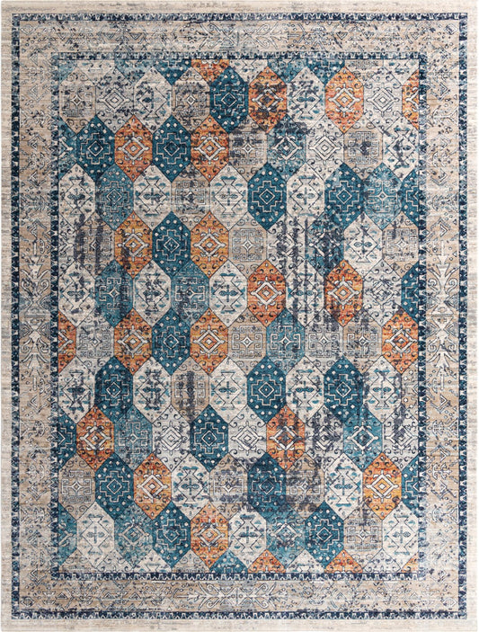 Seville Stripes Collection Area Rug -  Almeria Rectangle Multi Main