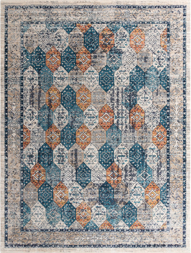 Seville Stripes Collection Area Rug -  Almeria Rectangle Multi Main