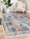 Seville Stripes Collection Area Rug -  Almeria Rectangle Multi  lifestyle 2