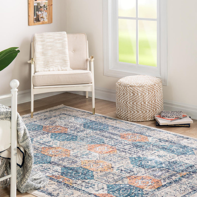 Seville Stripes Collection Area Rug -  Almeria Rectangle Multi  lifestyle 5