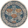 Seville Stripes Collection Area Rug -  Almeria Round Multi  lifestyle 2