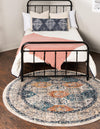 Seville Stripes Collection Area Rug -  Almeria Round Multi  lifestyle 7