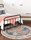 Seville Stripes Collection Area Rug -  Almeria Round Multi  lifestyle 11
