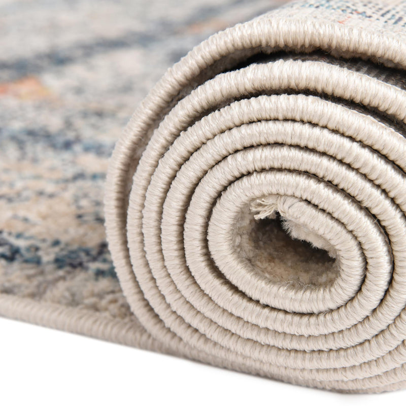 Seville Stripes Collection Area Rug -  Almeria Round Multi  lifestyle 49