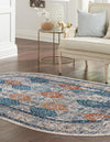 Seville Stripes Collection Area Rug -  Almeria Oval Multi  lifestyle 13