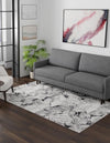 Meadow Breeze Collection Area Rug -  Bluebell Rectangle Charcoal  lifestyle 7