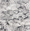 Meadow Breeze Collection Area Rug -  Bluebell Square Charcoal  lifestyle 29