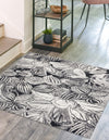 Meadow Breeze Collection Area Rug -  Bluebell Square Charcoal  lifestyle 40