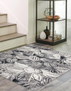 Meadow Breeze Collection Area Rug -  Bluebell Square Charcoal  lifestyle 51