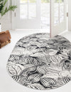 Meadow Breeze Collection Area Rug -  Bluebell Oval Charcoal  lifestyle 41