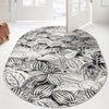 Meadow Breeze Collection Area Rug -  Bluebell Oval Charcoal  lifestyle 118