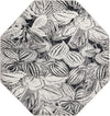 Meadow Breeze Collection Area Rug -  Bluebell Octagon Charcoal  lifestyle 44