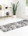 Meadow Breeze Collection Area Rug -  Bluebell Runner Charcoal  lifestyle 77