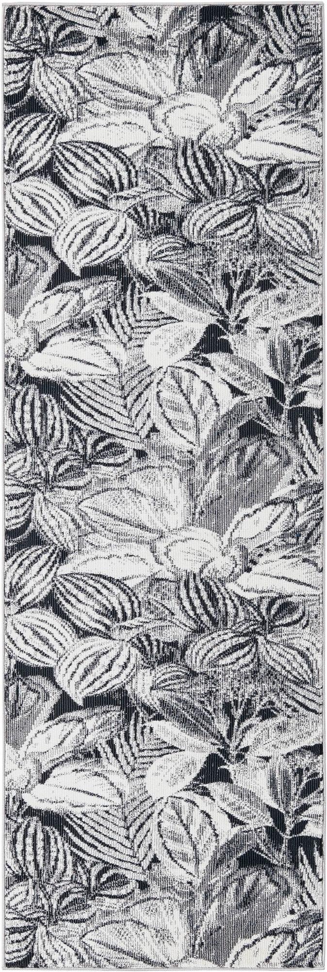 Meadow Breeze Collection Area Rug -  Bluebell Runner Charcoal Gray  lifestyle 67