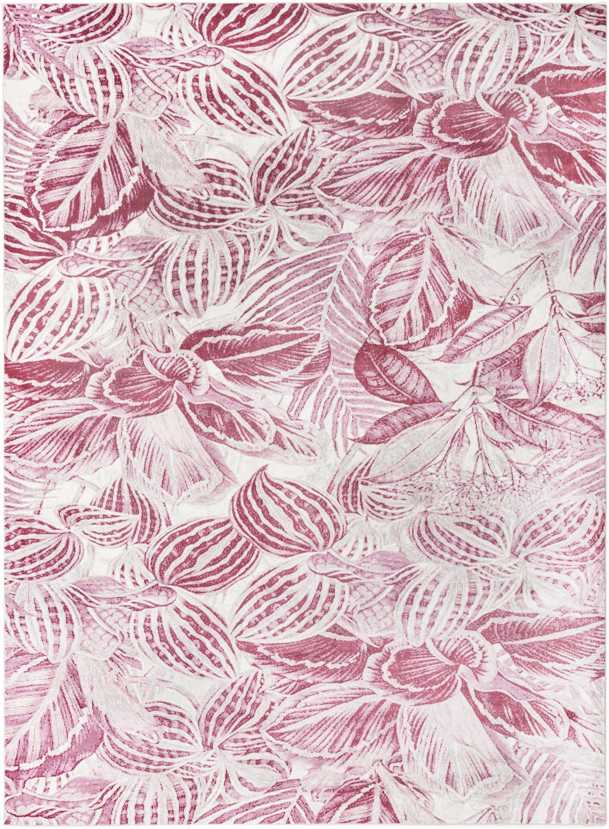 Meadow Breeze Collection Area Rug -  Bluebell Rectangle Fuchsia  lifestyle 2