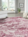 Meadow Breeze Collection Area Rug -  Bluebell Rectangle Fuchsia  lifestyle 8