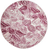 Meadow Breeze Collection Area Rug -  Bluebell Round Fuchsia  lifestyle 31