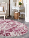 Meadow Breeze Collection Area Rug -  Bluebell Oval Fuchsia  lifestyle 55