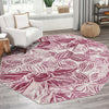 Meadow Breeze Collection Area Rug -  Bluebell Octagon Fuchsia  lifestyle 122