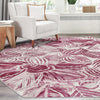 Meadow Breeze Collection Area Rug -  Bluebell Octagon Fuchsia  lifestyle 133