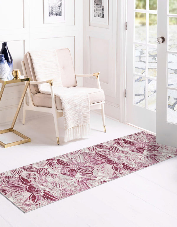 Meadow Breeze Collection Area Rug -  Bluebell Runner Fuchsia  lifestyle 57