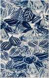 Meadow Breeze Collection Area Rug -  Bluebell Rectangle Navy Blue  lifestyle 3