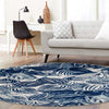 Meadow Breeze Collection Area Rug -  Bluebell Round Navy Blue  lifestyle 134