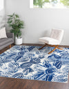 Meadow Breeze Collection Area Rug -  Bluebell Square Navy Blue  lifestyle 59