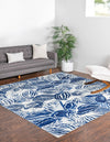 Meadow Breeze Collection Area Rug -  Bluebell Square Navy Blue  lifestyle 79
