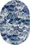 Meadow Breeze Collection Area Rug -  Bluebell Oval Navy Blue  lifestyle 36