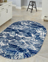 Meadow Breeze Collection Area Rug -  Bluebell Oval Navy Blue  lifestyle 47