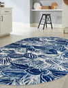 Meadow Breeze Collection Area Rug -  Bluebell Oval Navy Blue  lifestyle 58