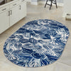 Meadow Breeze Collection Area Rug -  Bluebell Oval Navy Blue  lifestyle 124