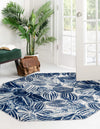 Meadow Breeze Collection Area Rug -  Bluebell Octagon Navy Blue  lifestyle 80