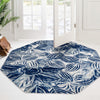 Meadow Breeze Collection Area Rug -  Bluebell Octagon Navy Blue  lifestyle 116