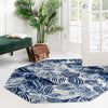 Meadow Breeze Collection Area Rug -  Bluebell Octagon Navy Blue  lifestyle 136