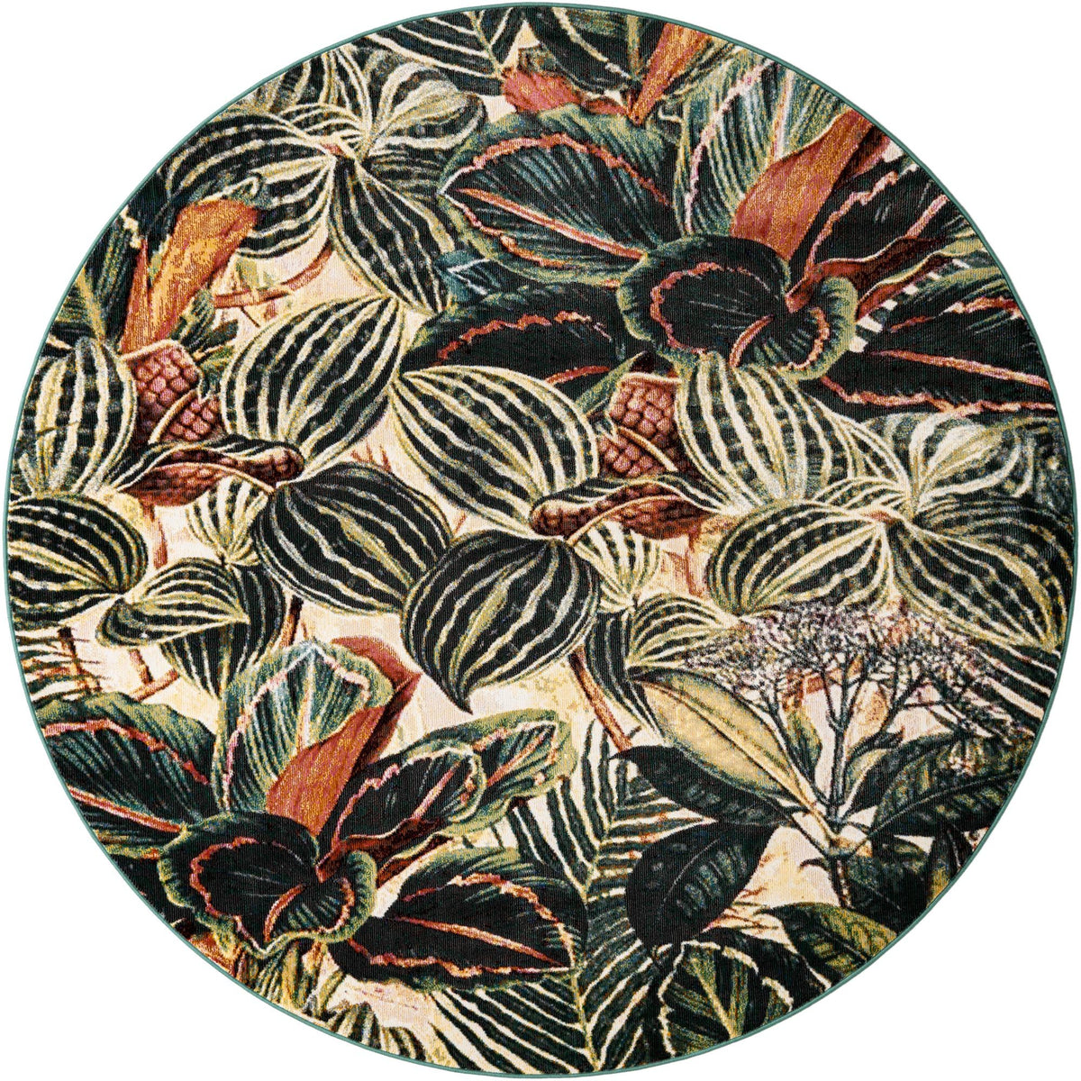 Meadow Breeze Collection Area Rug -  Bluebell Round Multi  lifestyle 38