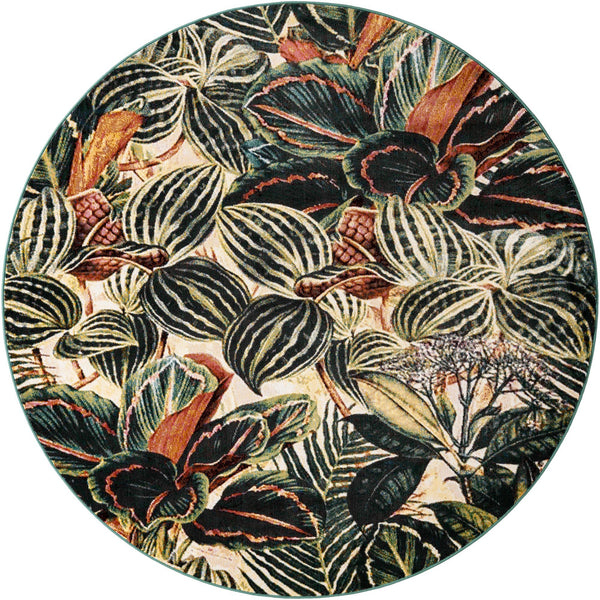 Meadow Breeze Collection Area Rug -  Bluebell Round Multi  lifestyle 38