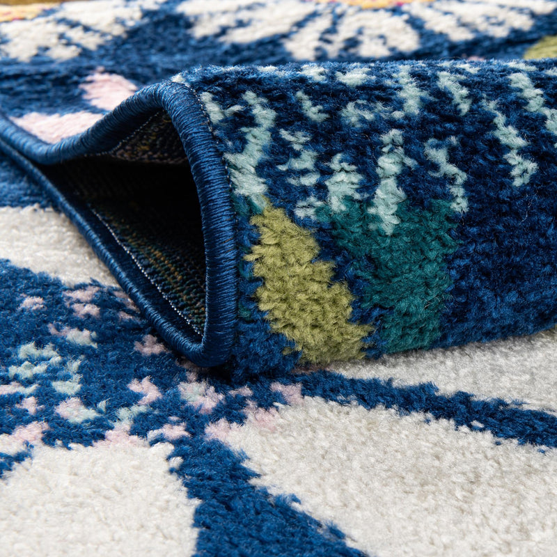 Garden Oasis Collection Area Rug - Arbor Oval Navy Blue  lifestyle 4