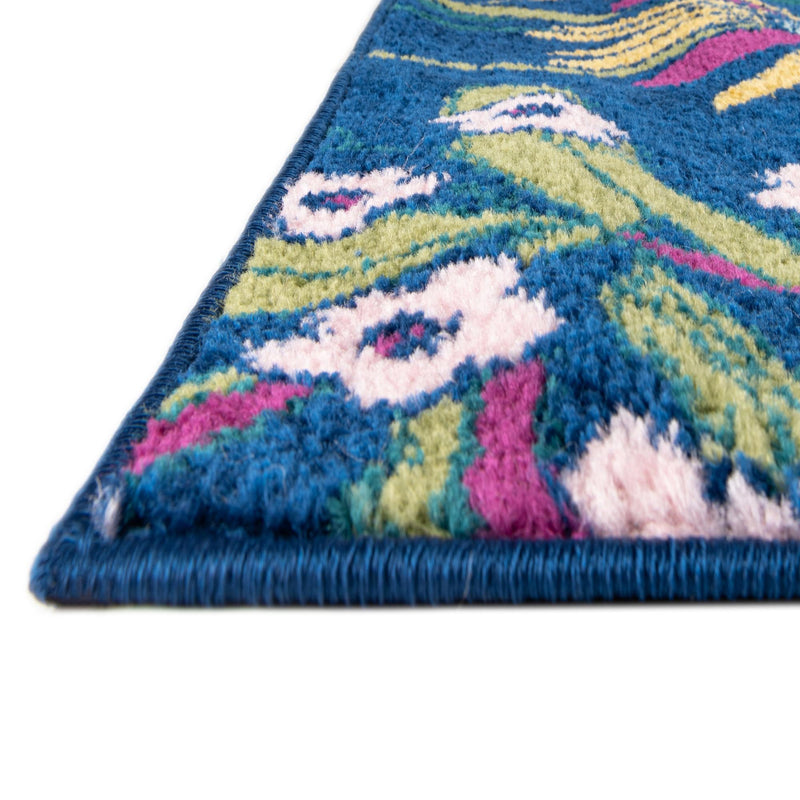 Garden Oasis Collection Area Rug - Arbor Octagon Navy Blue  lifestyle 54