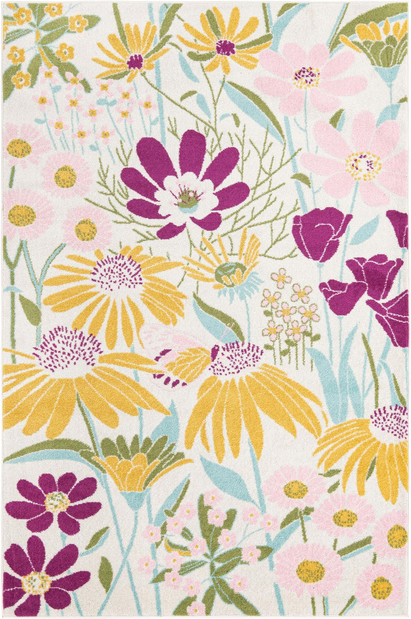 Garden Oasis Collection Area Rug - Arbor Rectangle White Main