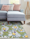 Garden Oasis Collection Area Rug -  Meadow Rectangle Green  lifestyle 2