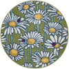 Garden Oasis Collection Area Rug -  Meadow Round Green Main