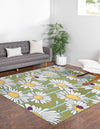 Garden Oasis Collection Area Rug -  Meadow Square Green  lifestyle 2