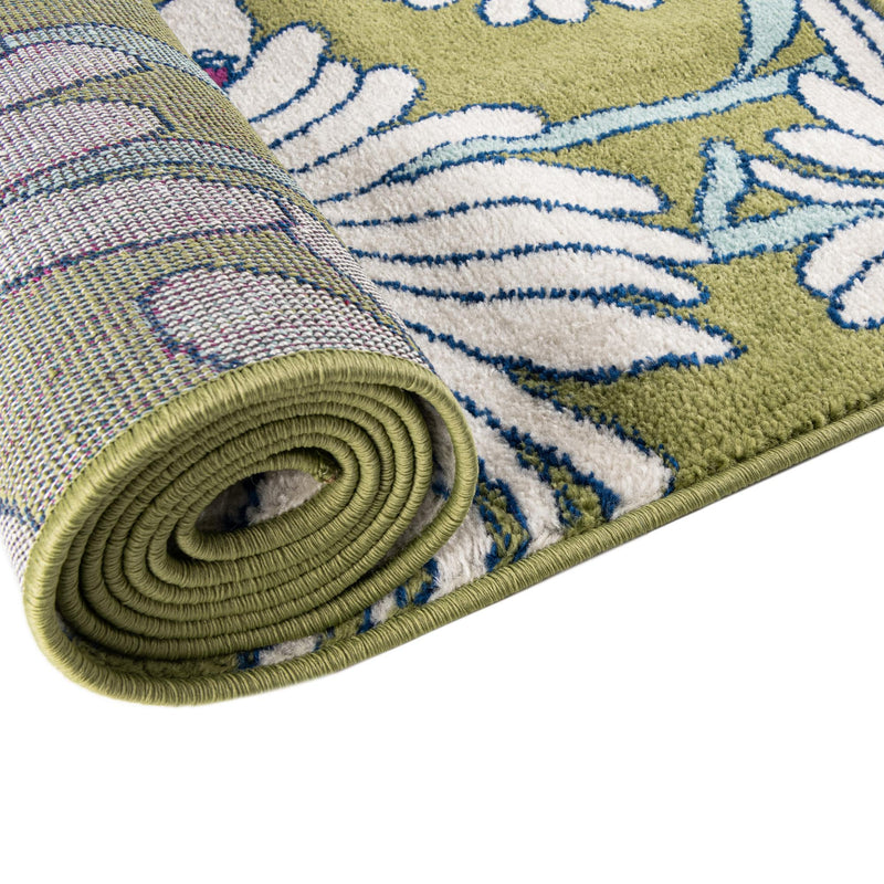 Garden Oasis Collection Area Rug -  Meadow Oval Green  lifestyle 10