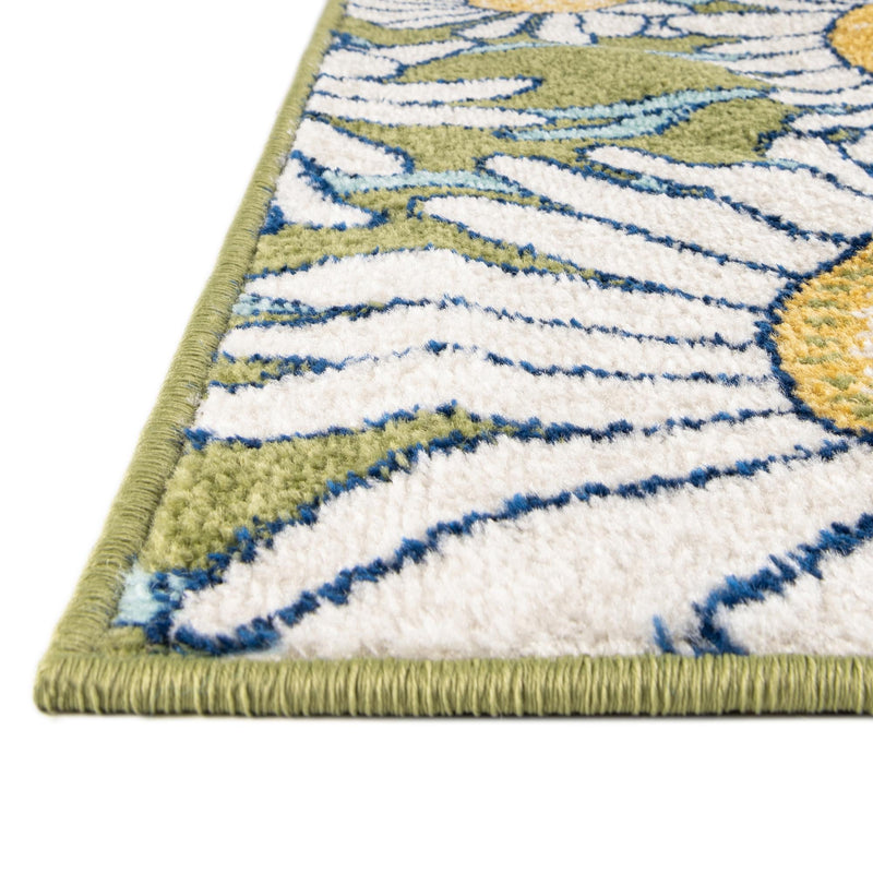 Garden Oasis Collection Area Rug -  Meadow Octagon Green  lifestyle 49