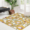 Garden Oasis Collection Area Rug -  Meadow Square White  lifestyle 81