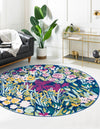 Garden Oasis Collection Area Rug -  Haven Round Multi  lifestyle 2