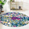 Garden Oasis Collection Area Rug -  Haven Round Multi  lifestyle 15